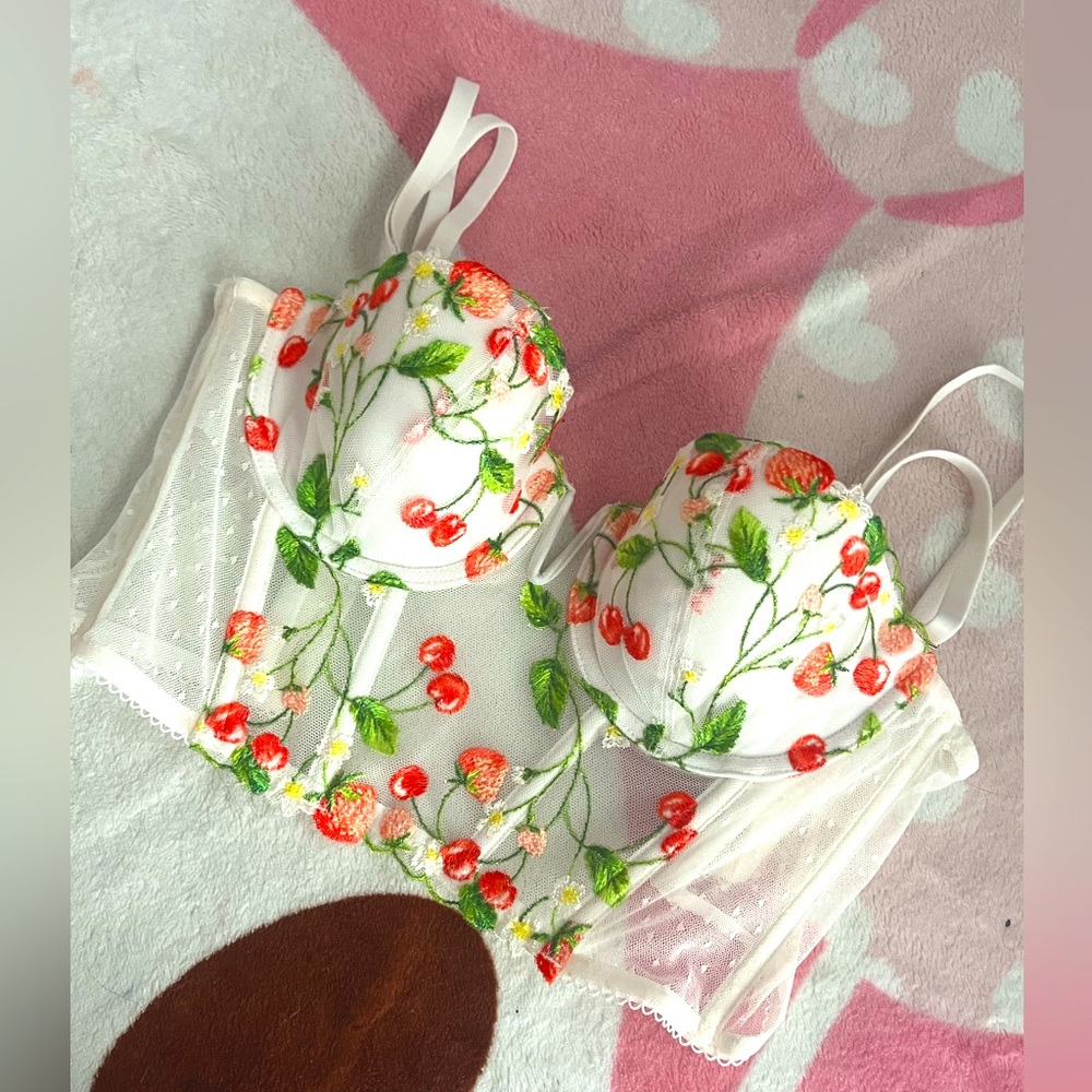 Floral Garden corset bustier top ballet core